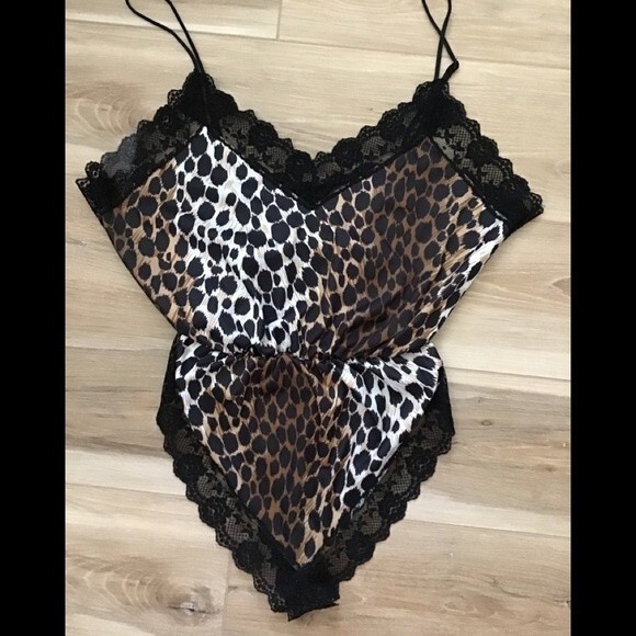 Vintage 80s Lady Cameo Leopard Teddy/Bodysuit S/M - Picture 1 of 8
